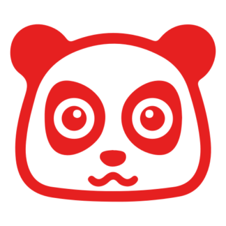 Adorable Cute Panda Decal (Red)